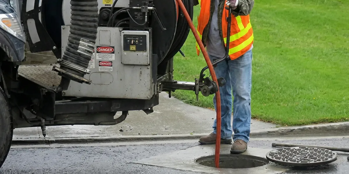 sewage clean up professionals using industrial equipment to remove contaminated wastewater in Naperville, IL